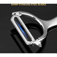 Commercial-Grade Peeler Set | Stainless Steel Sharp Peelers for Professional & Home Kitchens, Non-Slip Ergonomic Handle
