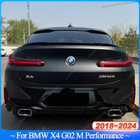 For BMW X4 G02 2018-2024+ Car Rear Trunk Lid Tail Wing Spoiler Lip Extension Exterior Trim Modification Gloss Black ABS Tuning