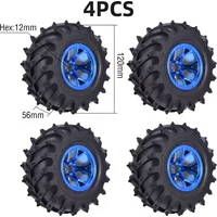 4PCS 12mm Hub 1/10 Tyre Wheel 120mm 125mm 130mm Monster Truck Tires Wheels Buggy RC Car Crawler Traxxas Scx10 Buggy