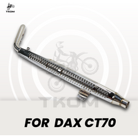 CT70 Big Bore Exhaust Pipe Motorcycle Retro Stainless Steel Exhaust Fit For Honda CT70 K0 Style ST70 DAX Bike 50-212cc Engine