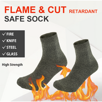 1 Pair Safety Socks Aramid Fiber Flame Retardant and Cut Resistant Foot Guard Socks High Temperature Feet Protective