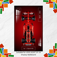 LEGO 42207 SF-24 Display Wallboard, Wall Mount Collectible Car Display, Home Office Decor, Aluminum Frame (Wallboard Only)