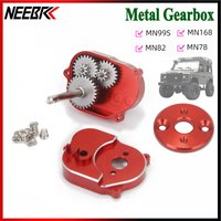 Full Metal Transmission Gearbox for 1/12 RC Car Crawler MN Model 370 Motor MN82 MN78 MN99S MN168 MN98 Upgrade Accessories Parts