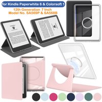 Case For Kindle Paperwhite Colorsoft 2024 12th Generation 7" 360ยฐ Rotation Acrylic Magnetic Detachable Stand SA569P SA568B