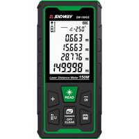 SNDWAY SW-150GQ 150M Green Laser Distance Meter with Camera, IP68 Waterproof, 4x Zoom, 100 Records Storage, for Indoor Outdoor
