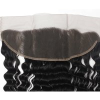 14A 13x4 Lace Front Deep Wave natural color Human Hair Pre Plucked with Baby Hair Brazilian Virgin Remy Full Hand Weaving