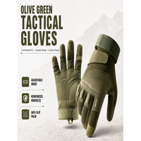 Outdoor Tactical Gloves Men Women M L XL Anti Slip Full Finger Work Gloves Knuckle Padding Adjustable Wrist Hiking Riding Gloves
