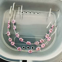 1 Pair Hot Colorful Fake Braces with Fixing Clips, Trendy Teeth Decor Party Cosplay Role Play Props