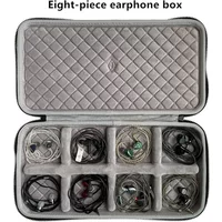 Headphone Bag Digital Storage Protective Box in-ear Earphone Portable Handbag Multi-grid Combination Free Partition Arrangement