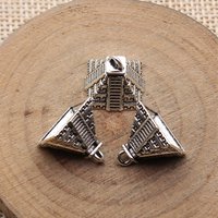 20pcs 13x13mm(0.51x0.51inch) Antique Silver Color Mayan Pyramid Charms Pendants DIY Jewelry Making Accessories