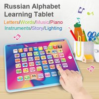 Baby Toys Russian Language Learning Compute Phone with Number Letter Animals Early Education Pad Toy for Kids Educational Tablet