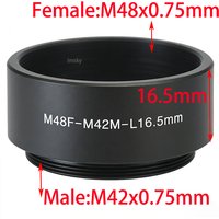 ZWO Astronomical Photography Male M42*0.75mm to Female M48*0.75mm Adapter Ring 16.5mm Extender For ZWO/QHY Cameras