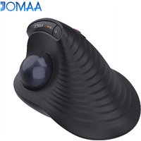 JOMAA Vertical Trackball Mouse Wireless Bluetooth Ergonomic Thumb-Control Mouse Speed Roller Slient Clicks for PC/Mac/Laptop