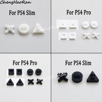 1 Set White or Black Silicone Bottom Rubber Pads For PS4 Slim Pro Console Housing Case Anti-slip Pads Replace