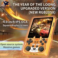 Bestseller Powkiddy Rgb20sx Game Console 4 Inch Hd Screen Open Source Built In 2.4g Wifi Bluetooth Supports Psp Arcade Games