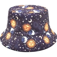 Classic Popular Funny Novelty sun moon smiling face fish fisherman hat Outdoor Leisure Sunscreen Sun Hat Men Women bucket hats