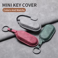 Car Remote Key Fob Case Cover Suede Protector Shell Auto Accessories For Bmw Mini Countryman Cooper One 2023 2024 2025 Sticker
