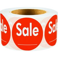 500Pcs 1.5In/3.8Cm Round Red Writable Product Price Tag Stickers, with Writable Space, Price Tag Discount Stickers for Convenience Stores and Supermarkets