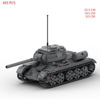 hot military WW2 technical Soviet Army T-34 Medium Tank weapons vehicles self defense war Building Blocks model bricks toys gift