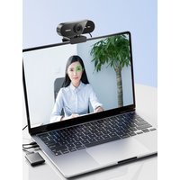 Professional-grade 1080P HD USB webcam (with built-in microphone), suitable for laptops and desktop computers