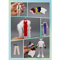 【No Figure】1/12 Scale Female Soldier Clothing Accessories Shirt T-shirts Cheongsam Pants For 6''Action Figure Model Fit A Si BJD