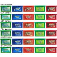 USA/EUR/ESP/ITA/NOE/FRA Pokemon Series Video Game Cartridge Pokemon Emerald FireRed LeafGreen Ruby Sapphire for GBA