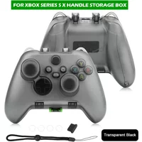 Transparent Black Clear Storage Case Controller Protective Cover Handle Shell w Charge Port For Xbox Series S X XSS XSX Controll