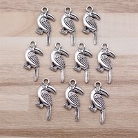 IFOCUS 10pcs/Lot Toucan Bird Charms For DIY Jewelry Making Zinc Alloy 25x13mm/0.98x0.51inch