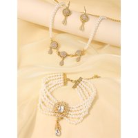 Moroccan ladies' fashion jewelry set, Bohemian style, Middle Eastern bridal accessories, ladies' festival gift set.