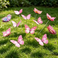 10pcs/set 3D Butterfly Decorative Garden Stakes- Elegant & Realistic Decorative Display,Perfect for Weddings, Parties,DIY Crafts