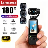 Lenovo HD 4K Action Camera 180° Rotatable Video Recording Entry Portable Action Camera For Vlog YouTube Tiktok Girls Record Life