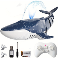 2.4GHz remote control whale shark toy, 1:18 scale high simulation whale shark swimming pool, water spray function