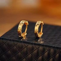 LABB Real 18K Gold Non Demoulding Ear Buckle AU750 Gold Crushed Ice Ear Buckle Ladies' Birthday Gift Exquisite Jewelry E0085