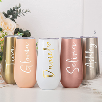Custom Logo Name 6oz Water Cup Insulated Water Bottle Coffee Cup Vacuum Travel Mug 6oz Beer Cup Laser Print Silver Logo