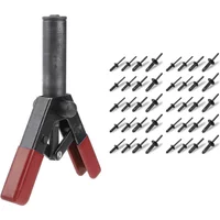 Plastic Poly Rivet Gun Set Multifunctional Quick Set 40 Pieces POM Rivets for Fastening Door Panels & Automotive Trim