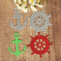 Segelanker Schiff Ruder Eichel Blumen Schmetterling Blatt Metall Schablone Form Stanzformen Dekoration Sammelalbum DIY Karte Handwerk