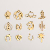 5Pcs Western Cowboy Jewelry Making Pendants Stainless Steel Boot/Cowboy/Map/Horseshoe Charms for DIY Necklace Bracelet Dangle