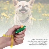Animal Guide Button Click Obedience Control Wrist Band Pet Trainer Aid Puppy Training Dog Training Clicker Behaviour Agility