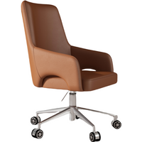Contemporary Designer Office Chair Executive Swivel Seating Leather Upholstered Conference Chair Home Study Computer Chairs
