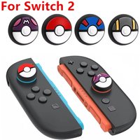 4Pcs/Lot Cute Poke Ball Stick Grip Cap Joystick For Nintendo Switch 2 (2025) Controller