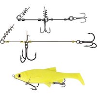 Waterboy S/M/L Fish Screw Rig Kit Double Fishing Treble Hooks W/ Pike Center Pin Shad Belly Stingers Shallow-Rigging Soft Lure