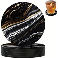 Non Slip Coasters for Drinks Set of 6 Cute Absorbent Rubber Drink Coasters for Cup Drinks Kitchen Home Decor Housewarming Gift