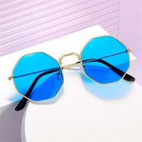 Summer Sun Glasses UV400 Protection Men's Shades Sunglasses for Women Retro Sunglasses Octagonal Polygon