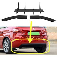 For Peugeot 308 Hatchback 2014 2015 Year Rear Diffuser Bumper Lips Spoiler Splitter Body Kit Accessories