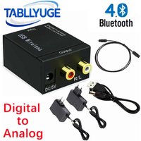 Digital to Analog Audio Converter DAC Optical Fiber Toslink Coaxial Signal to RCA L/R 3.5mm Jack Audio Decoder DAC Amplifier