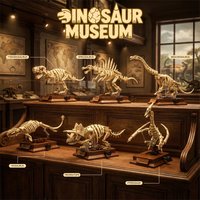 Jurassic Period Dinosaur Skeleton Model Building Set Tyrannosaurus Triceratops Mosasaurus DIY Decoration Gift
