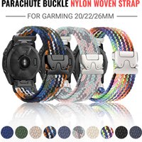Stretch Nylon QuickFit Watch Band 20/22/26mm for Garmin Fenix 8/7/6/5 Forerunner 965/955/945 Instinct Tactix Elastic Watch Strap