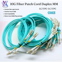 5pcs/lot LC/UPC-LC/UPC OM3 1m 2m 3m 5m 10G Fiber Patch Cord Duplex MM 50/125Um PVC Length Or Connector Can Be Customized New