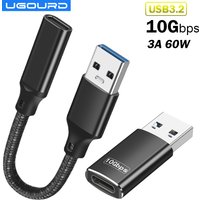 USB to Type C Cable Converter OTG USB Adapter Male Type A To Female Type C 10Gbps For U Disk Hard Drive Laptop Phone Carplay