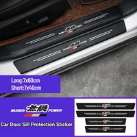 JDM Car Door Sill Protection Sticker Carbon Fiber Decorative Strip for Honda Mugen Power Accord Civic Vezel Crv City Jazz Hrv